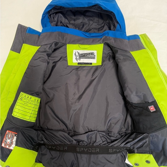 Spyder Blue and Green Hooded Jacket - Picture 2 of 5